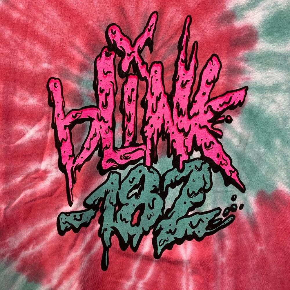 Blink-182 Toxic Sludge Spell-Out Pop Punk Band Tie Dye S - Picture 2 of 4